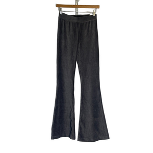 NWT Aerie Groove-on Velour High Waisted Flare Pants Size XS Gray Pull On Stretch